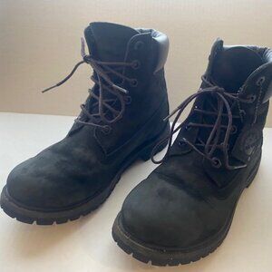 Timberland Black Leather Boots Size 7 8658A 200 Gram